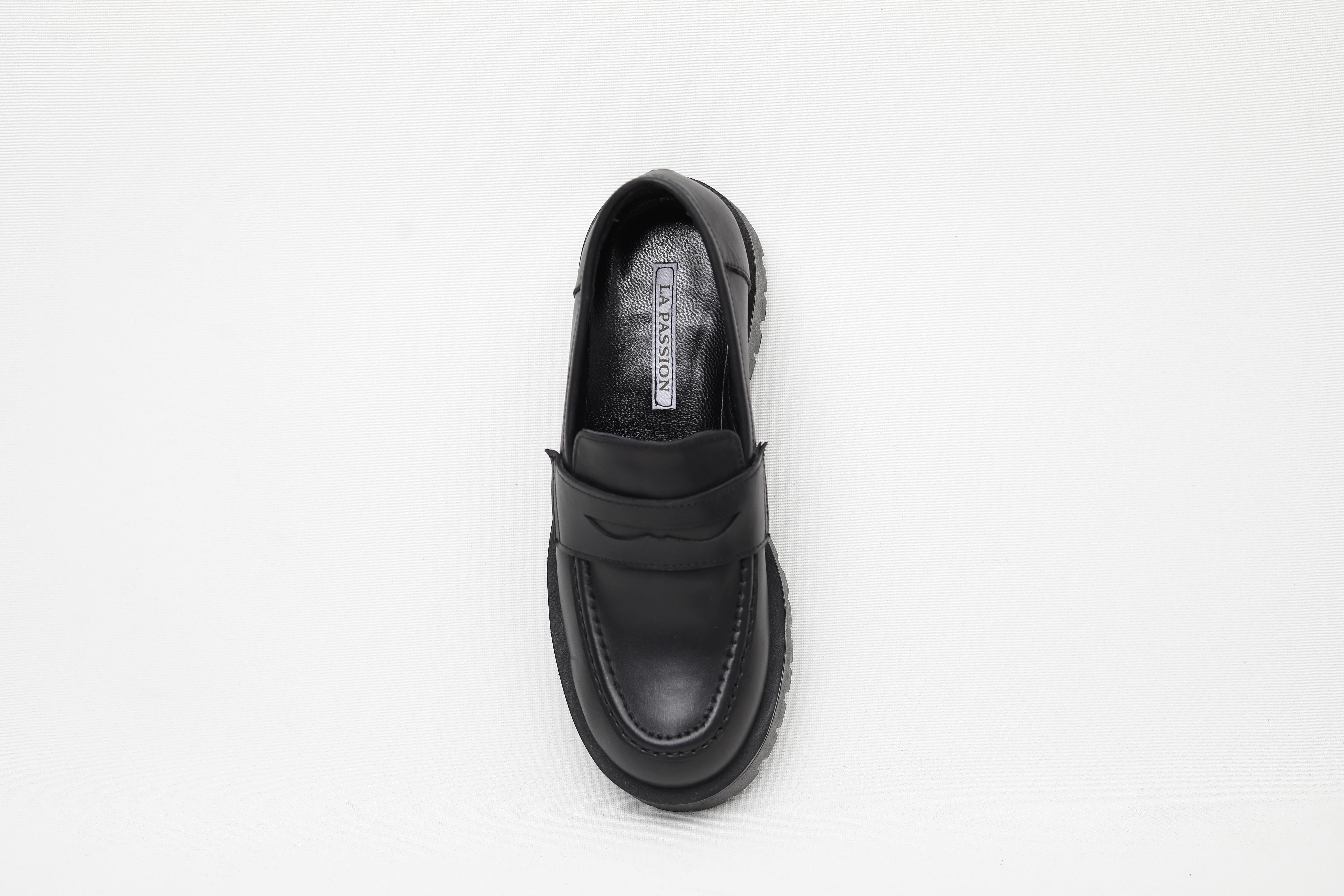 SİYAH KALIN TABAN LOAFER