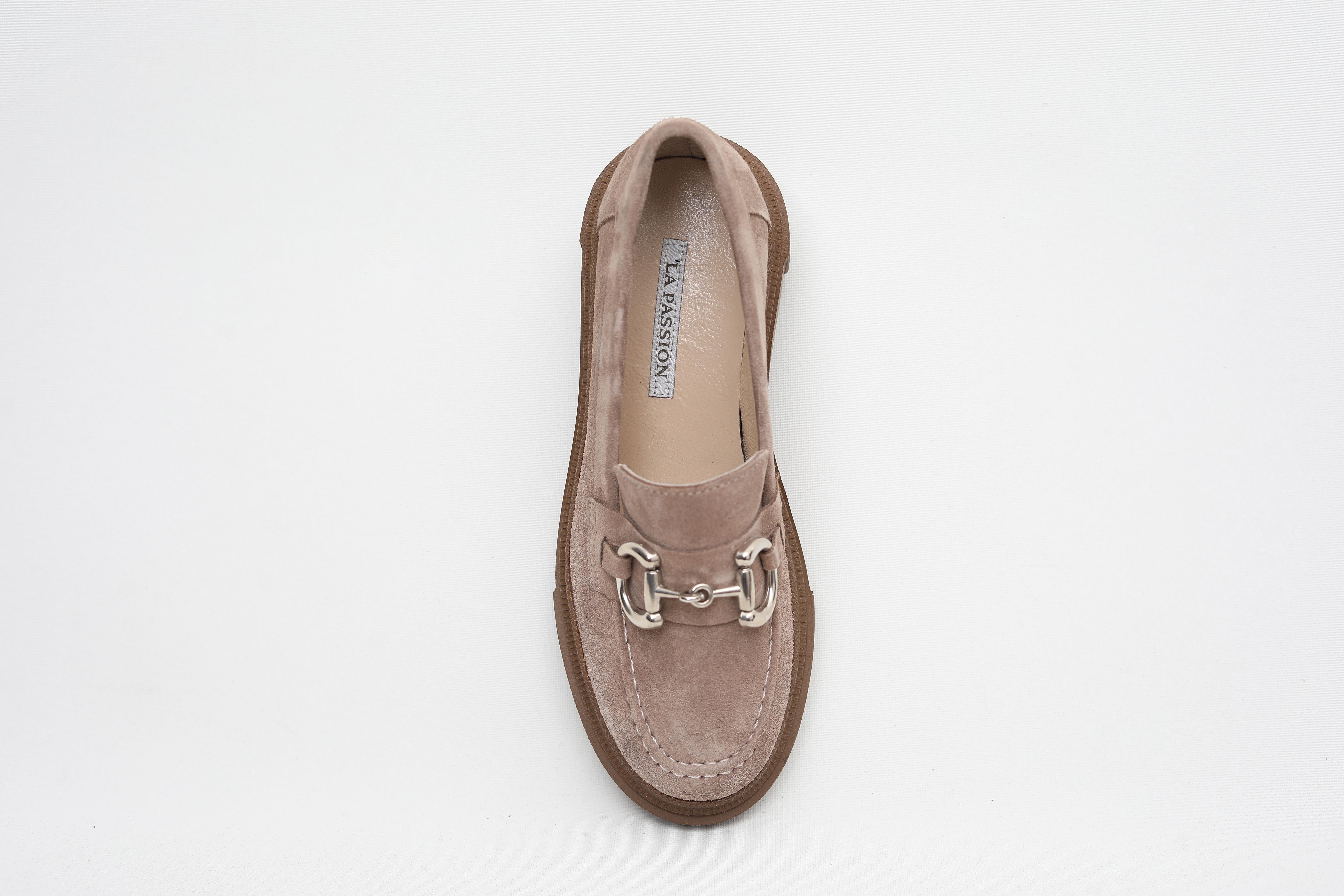 VİZON TOKALI HAKİKİ SÜET KALIN TABAN LOAFER