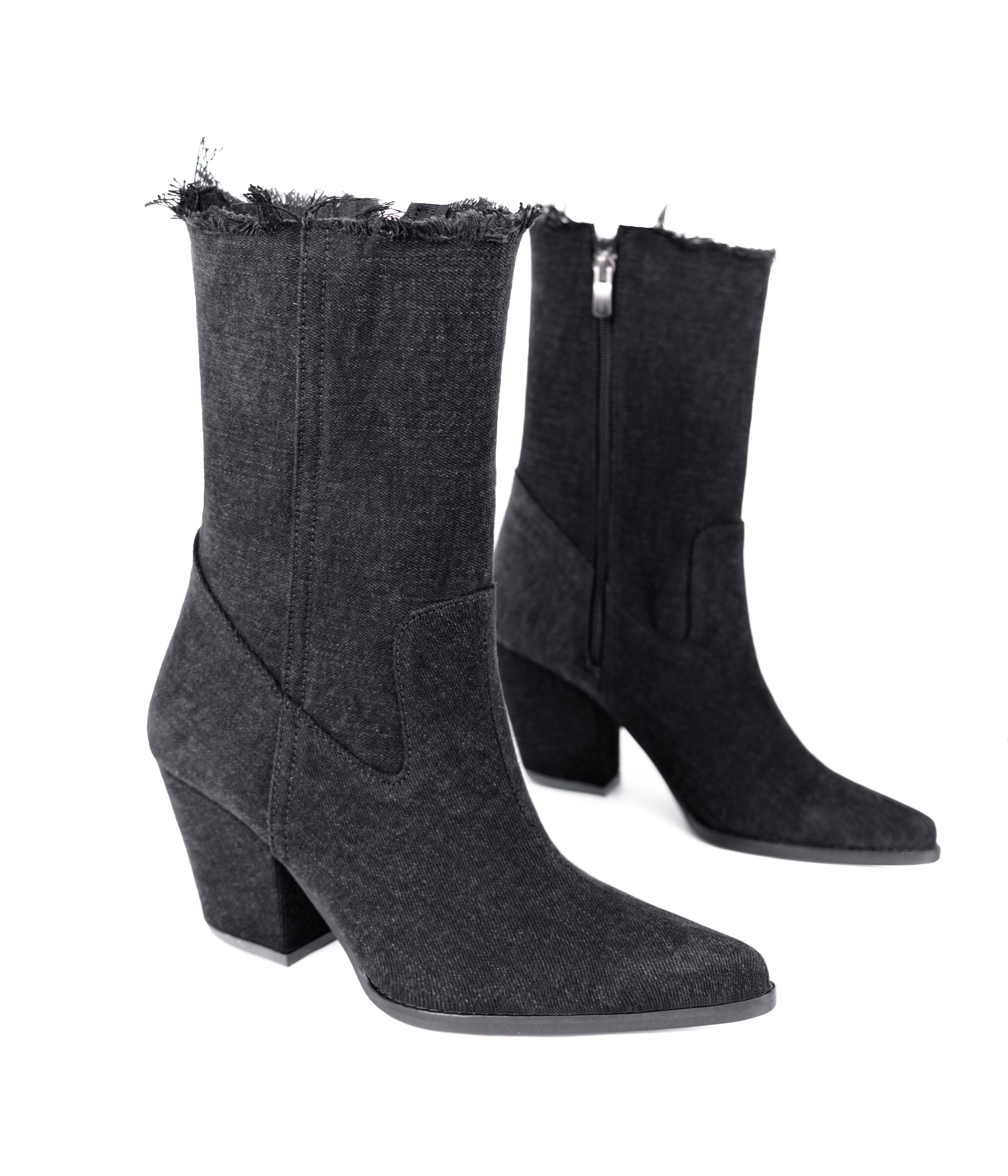 Frank Denim Siyah Dallas Bot 