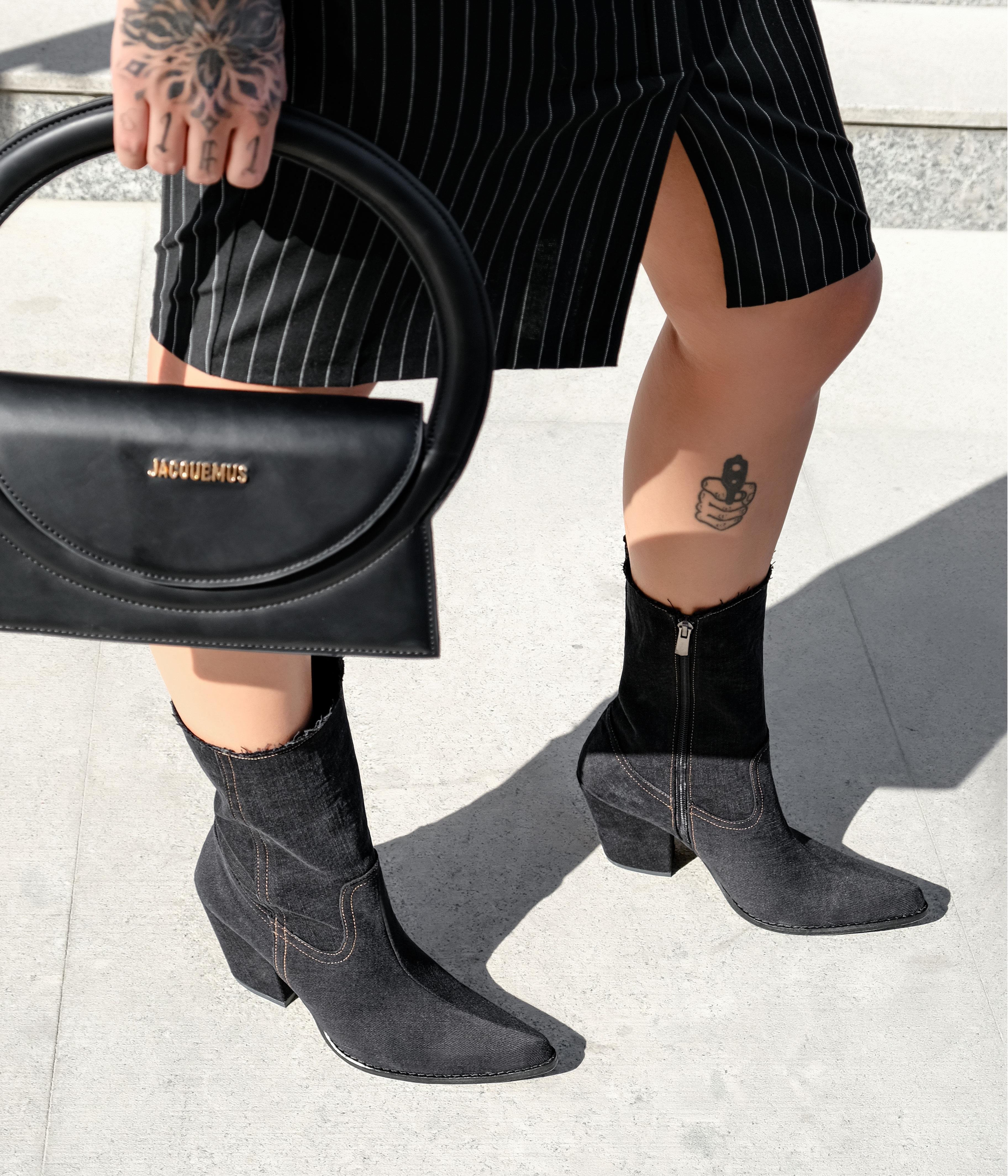 Frank Denim Siyah Dallas Bot 