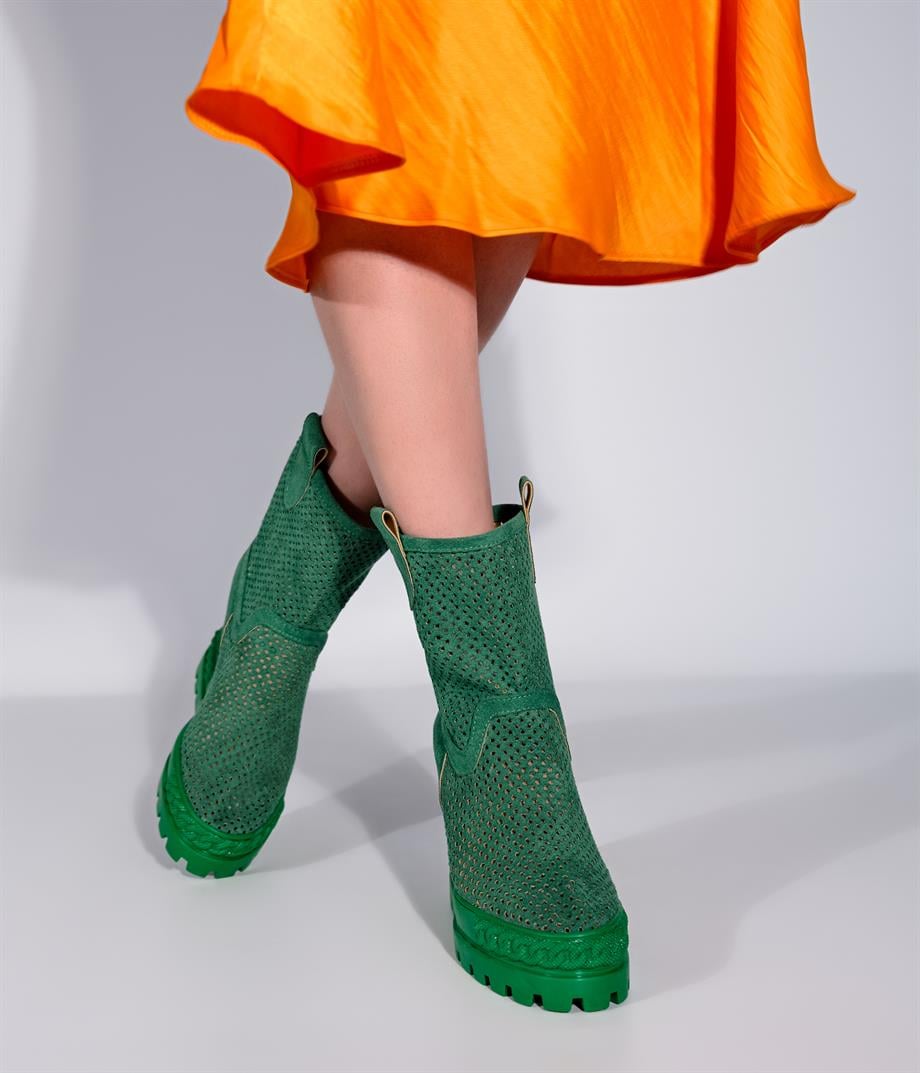 Paola Süet Yazlık  Gizli Dolgu Topuk Bot 