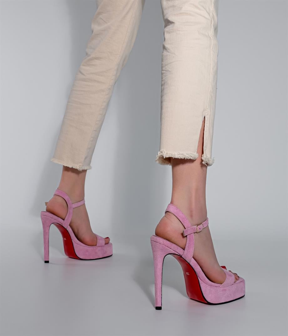 PEaul Pembe Platformlu Sandalet 