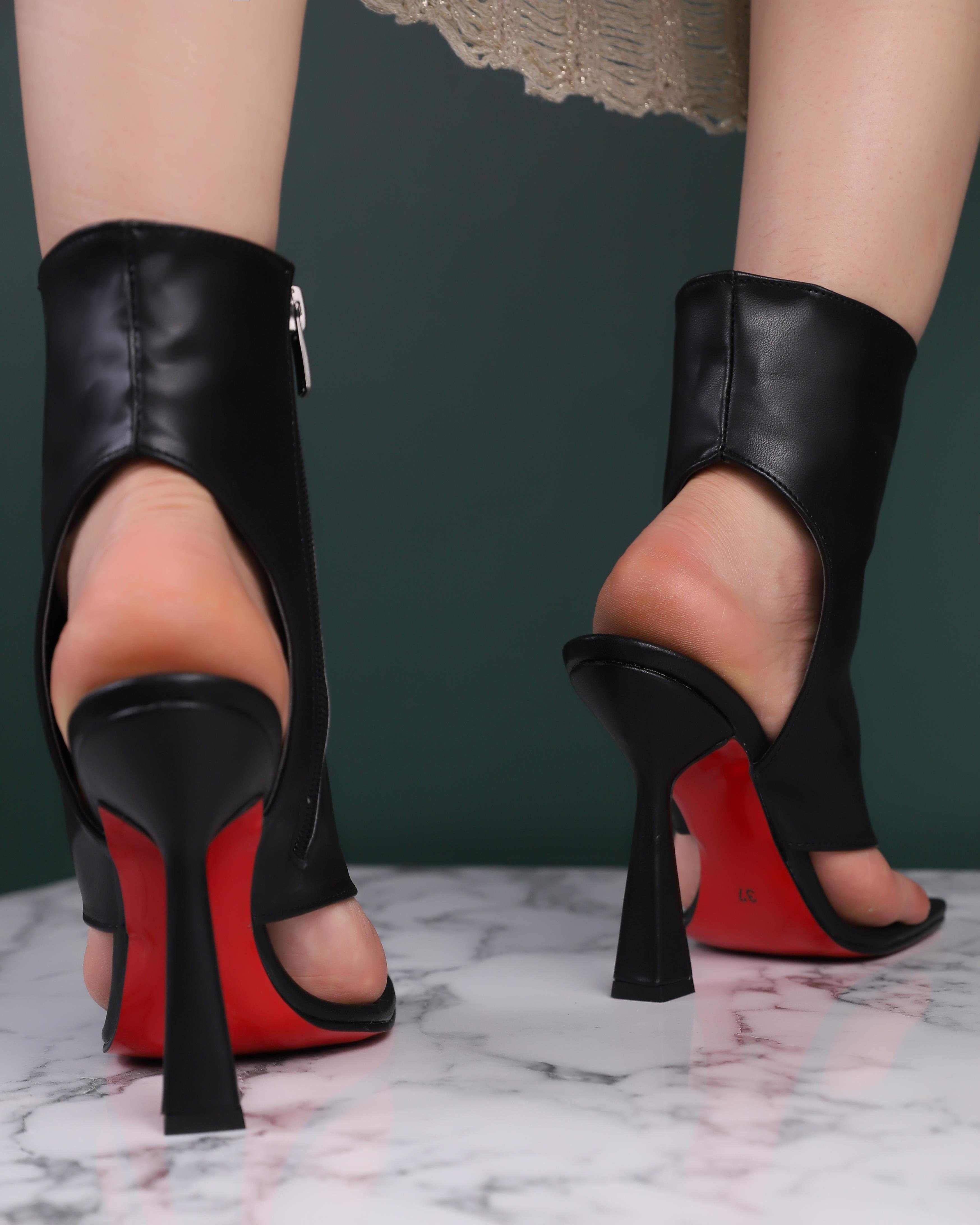 Tracy Black Toe Booties 