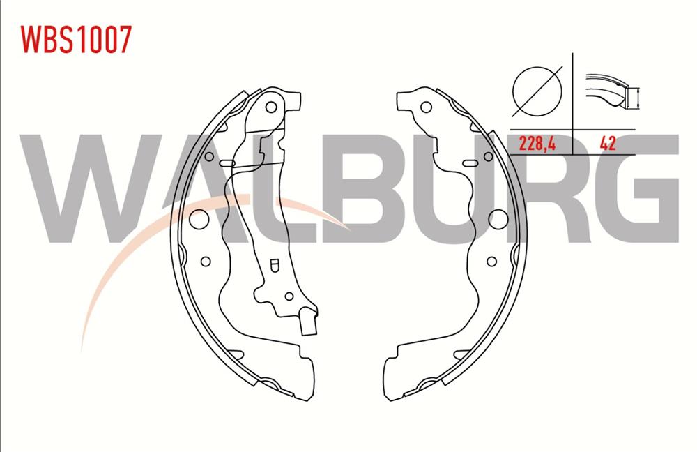 FREN PABUC BALATA ARKA  LEVYELI 228,4X42 mm CLIO IV 1.2 16v 2012-