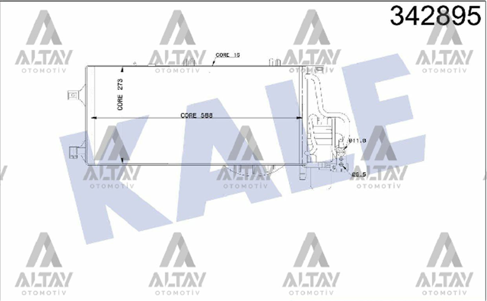 RADYATÖR KLİMA CORSA C / COMBO 03=> 1.3-1.7 CDTI KURUTUCU İLE