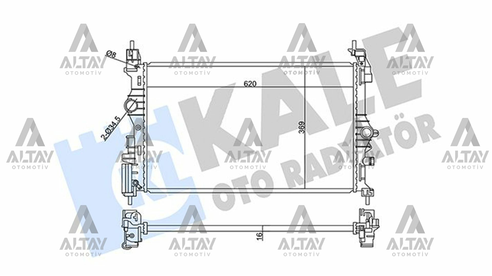 RADYATÖR SU CORSA E 14=> 1.3 CDTI BRAZING