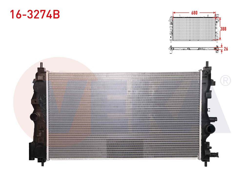 SU RADYATORU BRAZING OPEL ASTRA J 1.6 CDTI M-T AC+/- 2009-2016