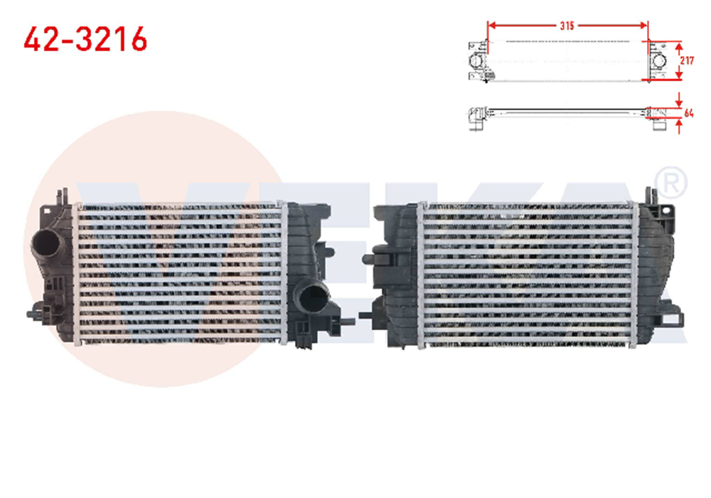 TURBO RADYATORU (INTERCOOLER) OPEL MERIVA B 1.6 CDTI - 1.7 CDTI 2010-