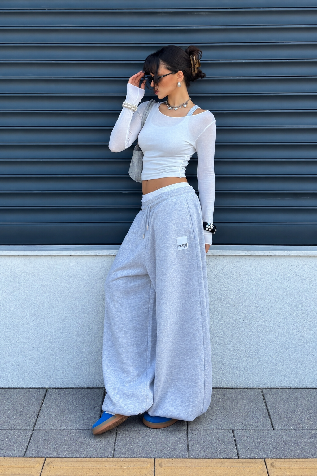 Grimelanj Nakışlı Balloon Fit Dancer Eşofman Altı