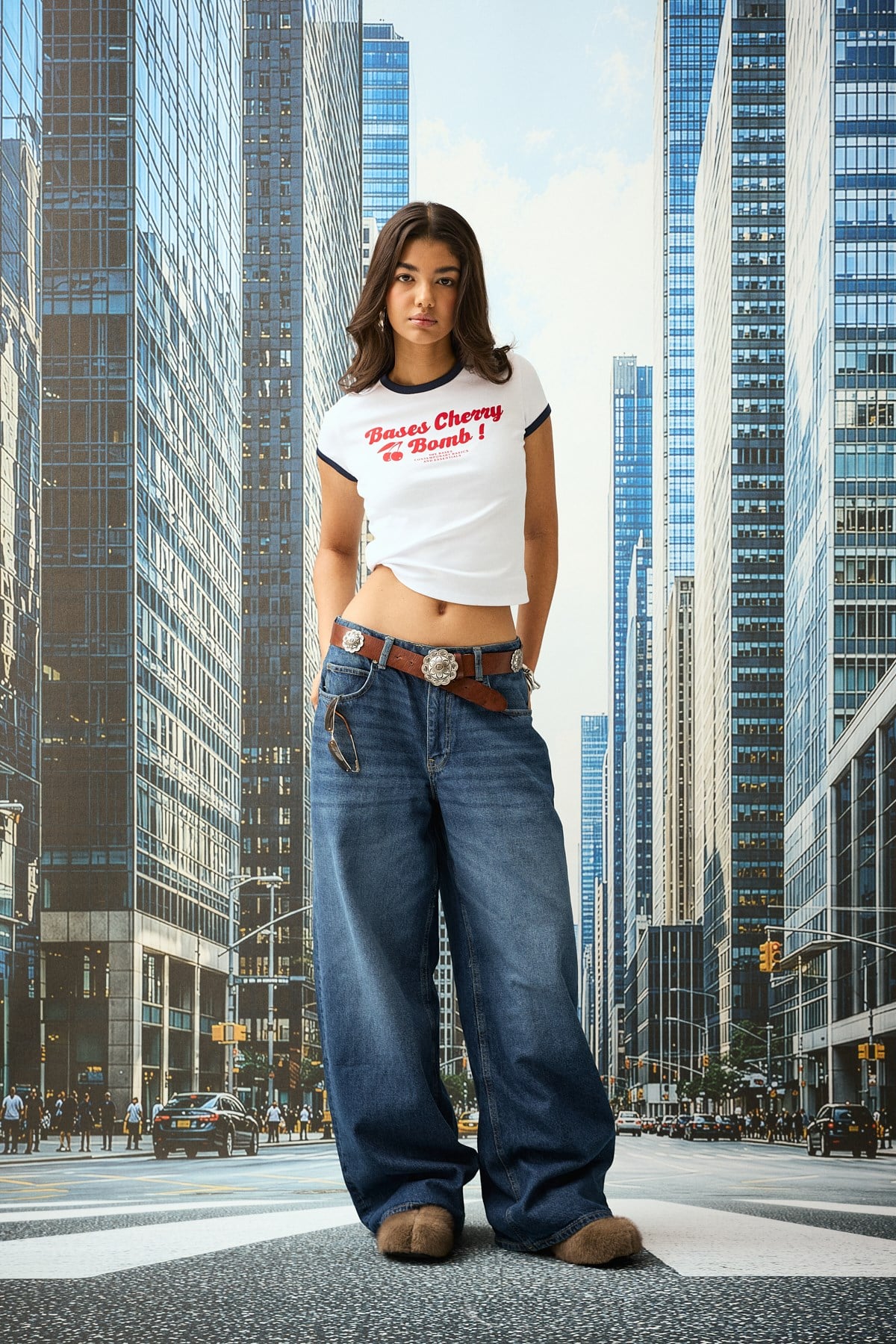 Lacivert Bol Kesim Baggy Jean