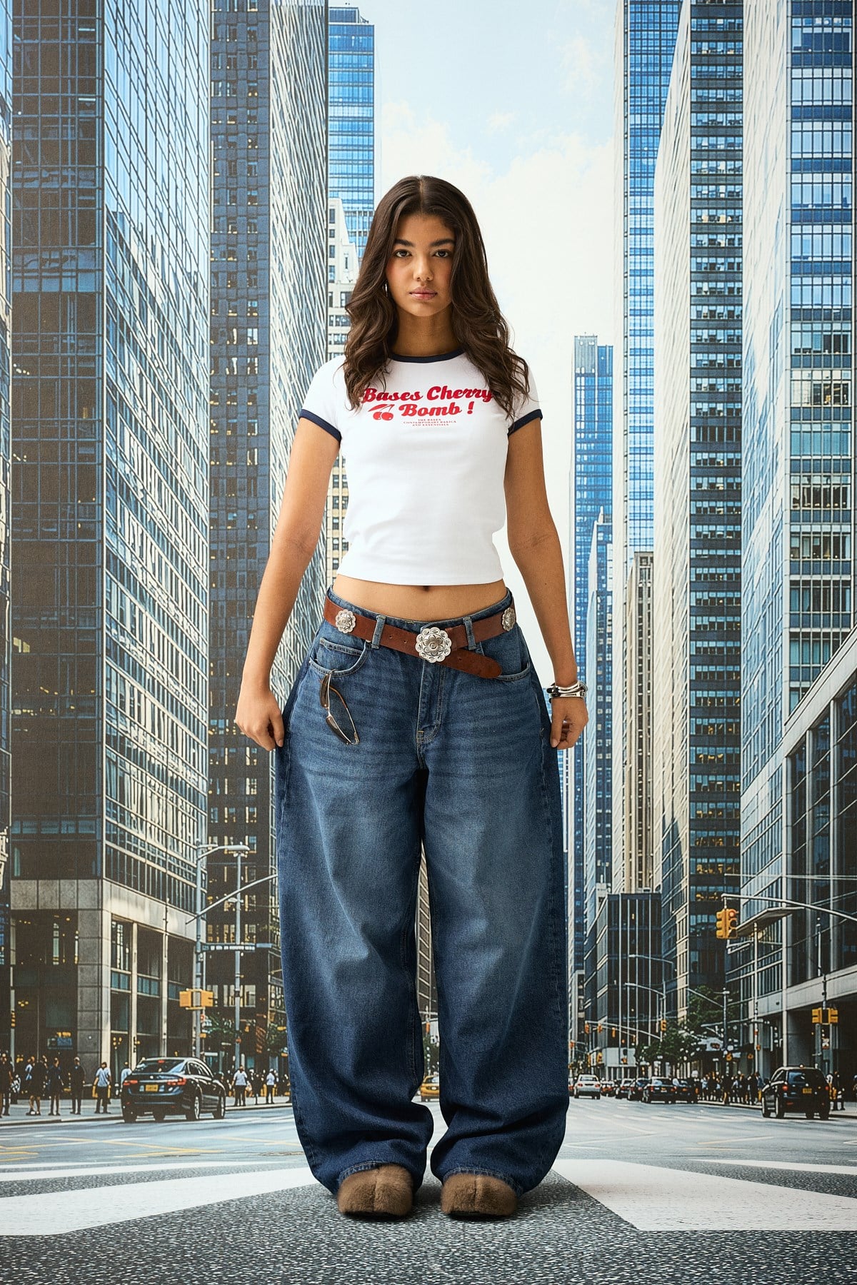 Lacivert Bol Kesim Baggy Jean