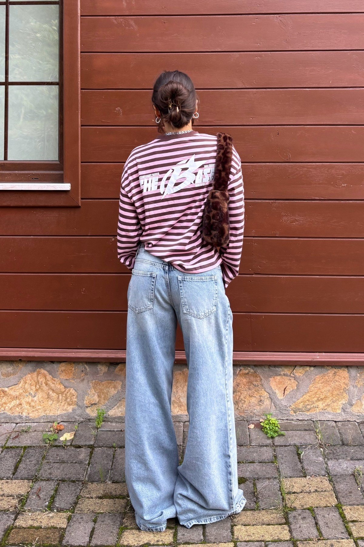 Mavi Düşük Bel Geniş Paça Jean