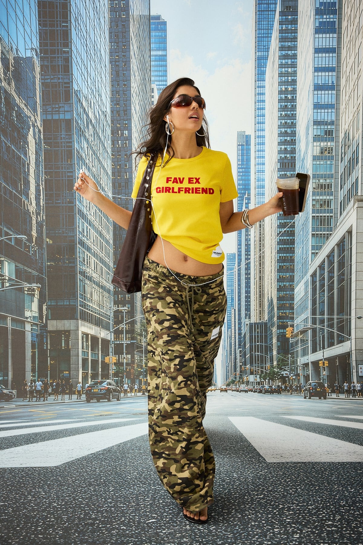 Sarı Baskılı Regular Fit T-Shirt