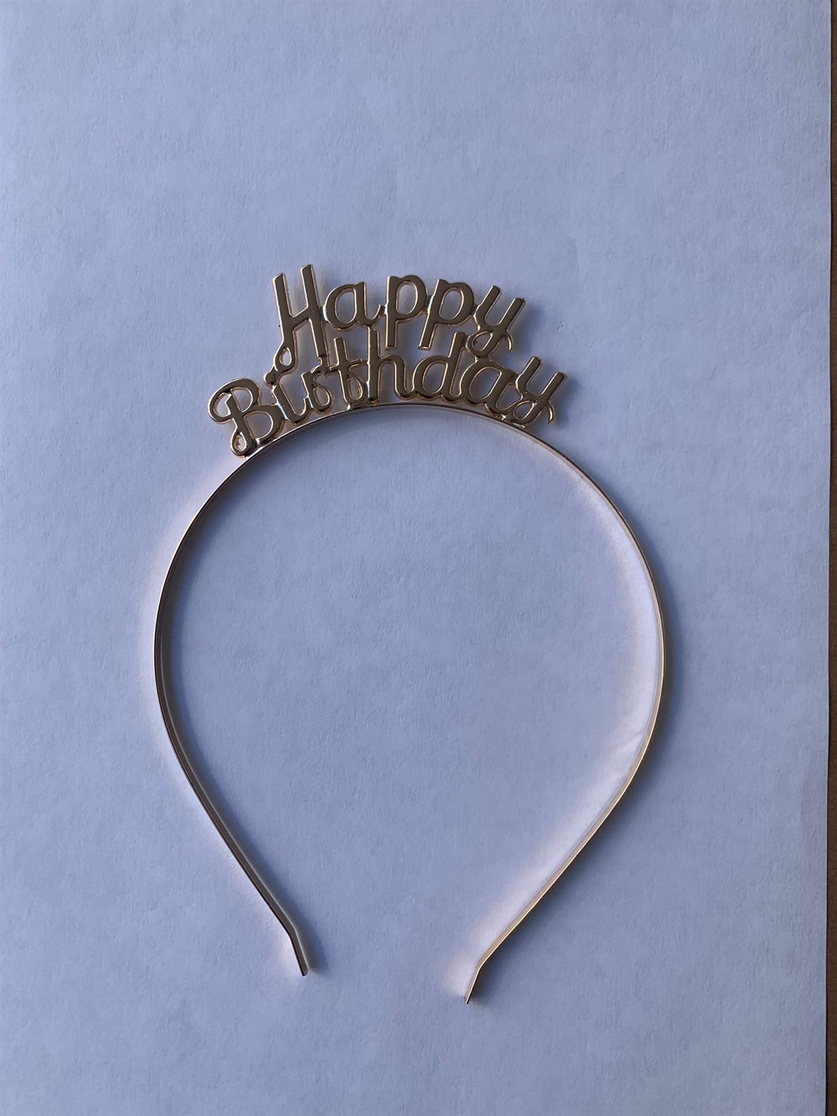 Happy Birthday Metal Taç Gold 