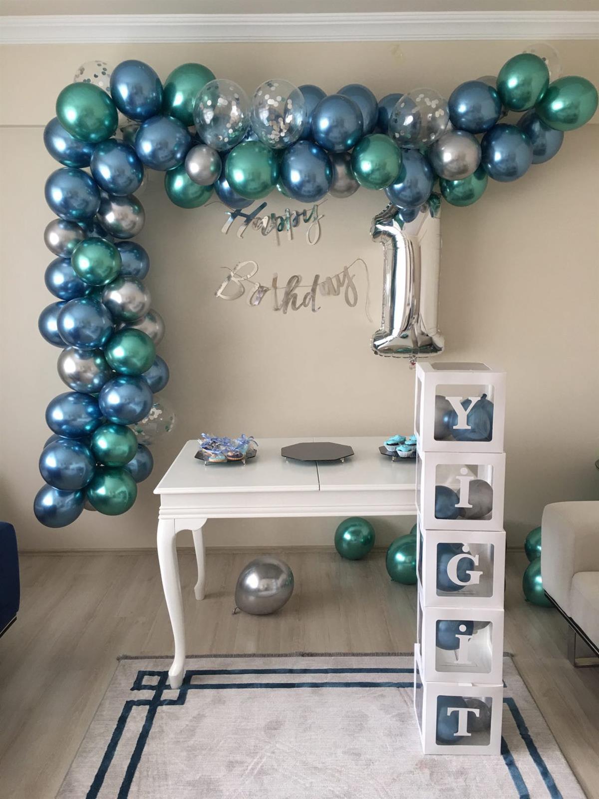 Krom Balonlu Doğum Günü Seti