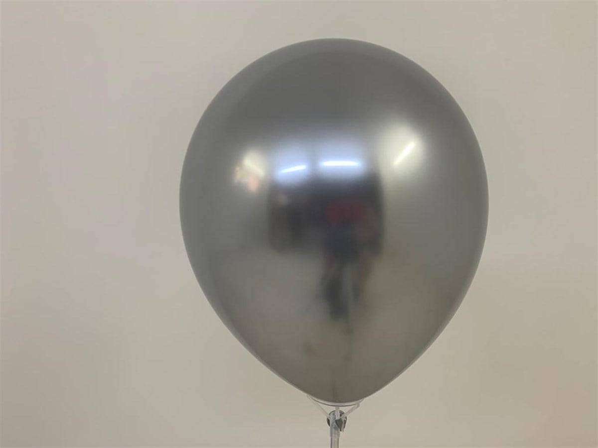 Krom Gümüş Balon 12 İnç -5 Adet