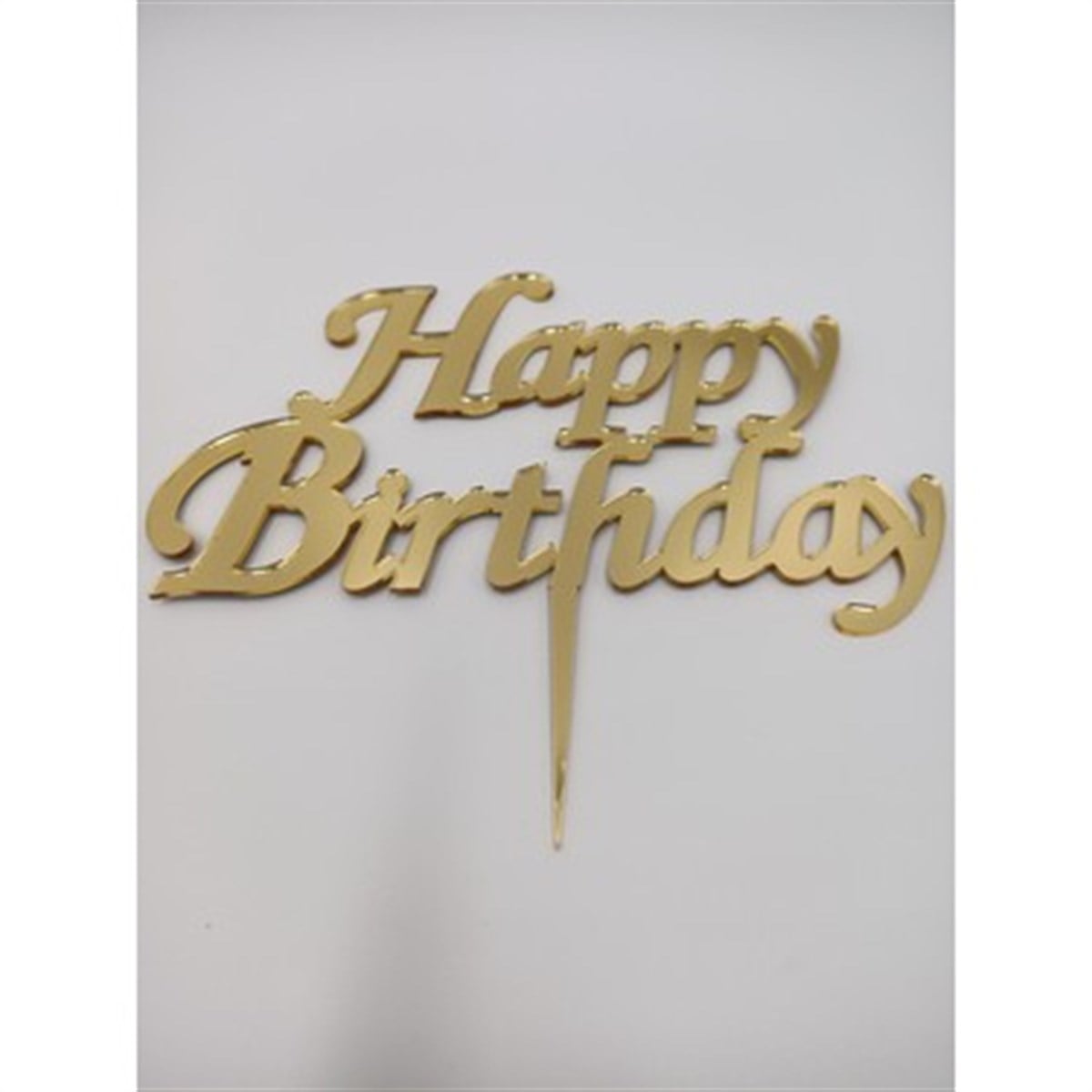 Pleksi Gold Happy Birthday Pasta Süsü