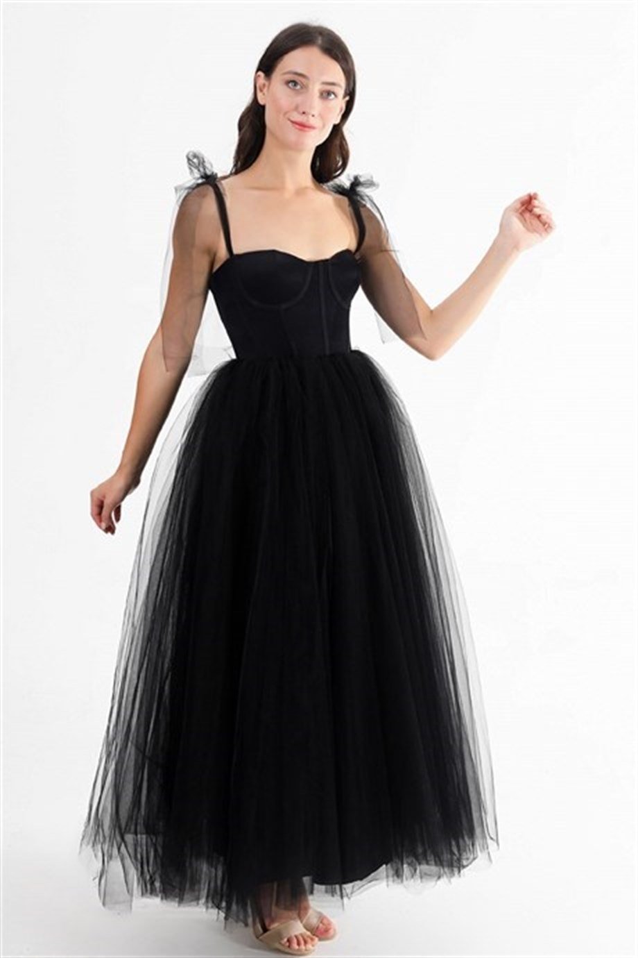 Black Midi Evening and Party Dress
