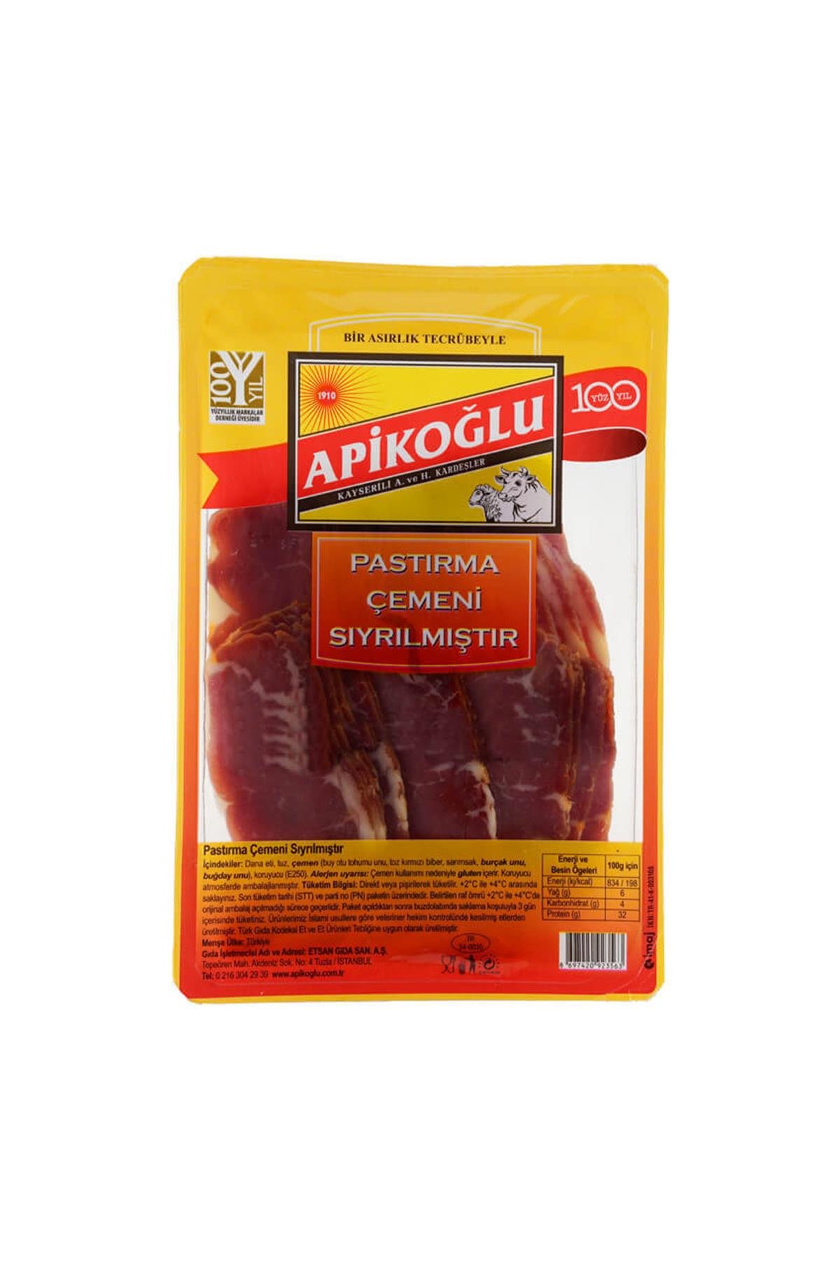 APİKOĞLU DANA PASTIRMA 130 GR