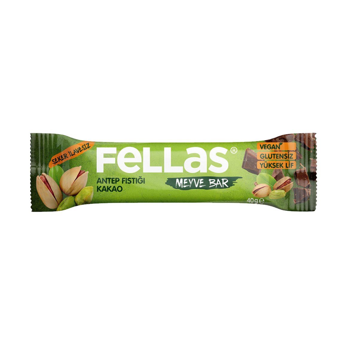 FELLAS MEYVE BAR ANTEP FISTIĞI KAKAO 40 GR