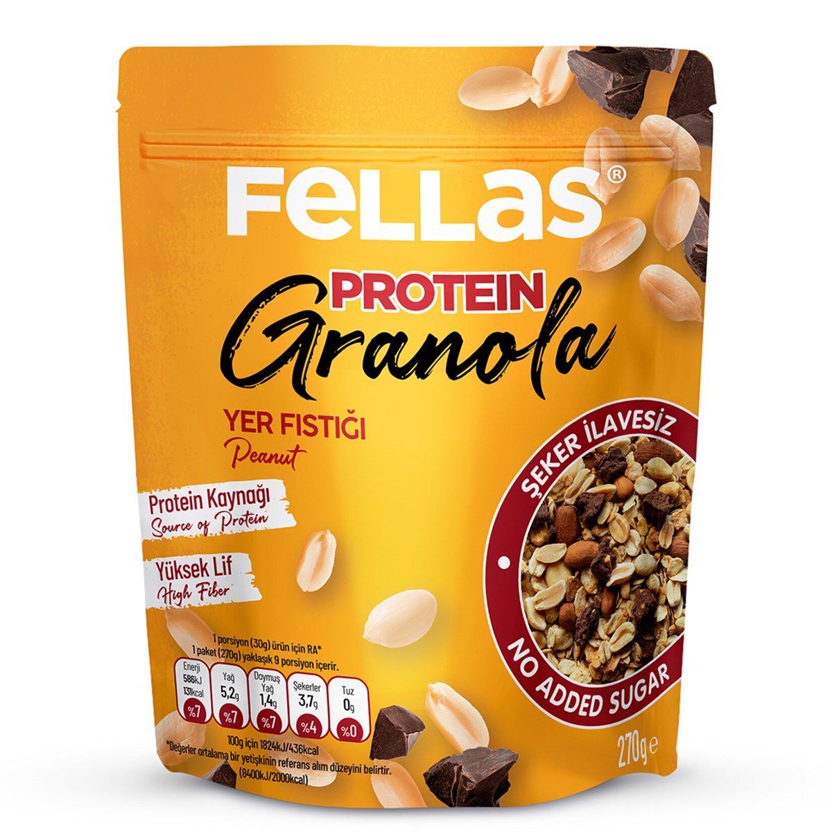 FELLAS YER FISTIĞI PROTEIN GRANOLA 270 GR
