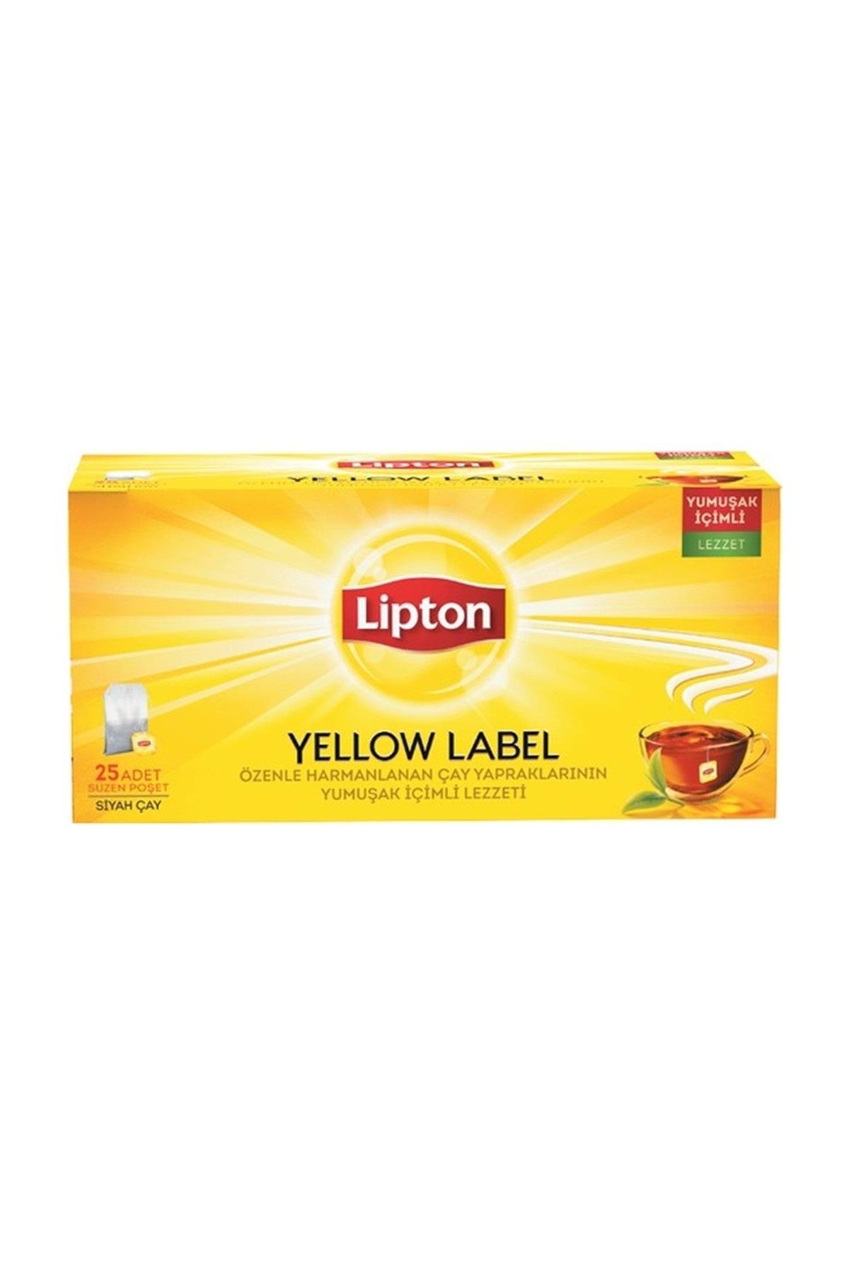 LIPTON YELLOW LABEL TEA 25 BARDAK POSET ÇAY