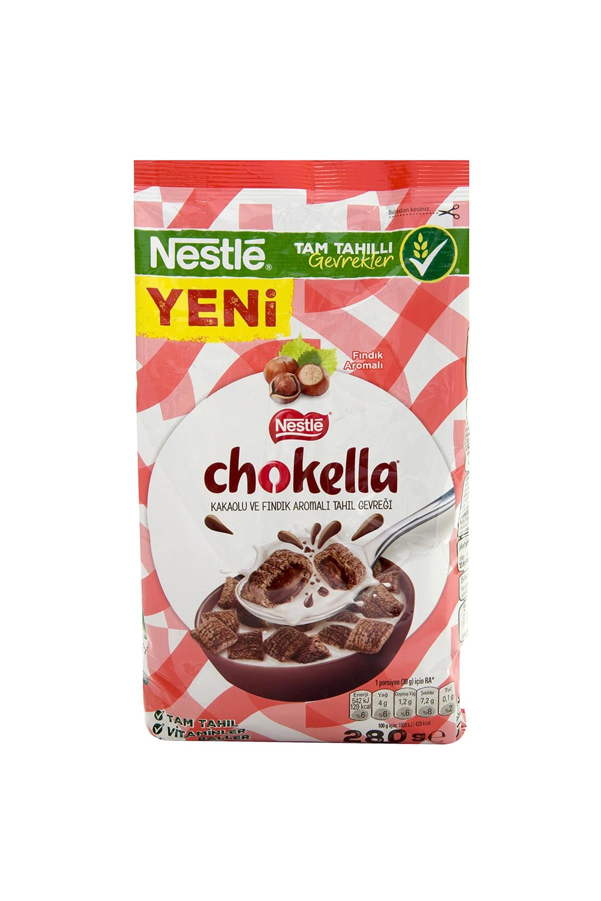 NESTLE CHOKELLA KAKAOLU FINDIKLI TAHIL GEVREĞİ 280 G