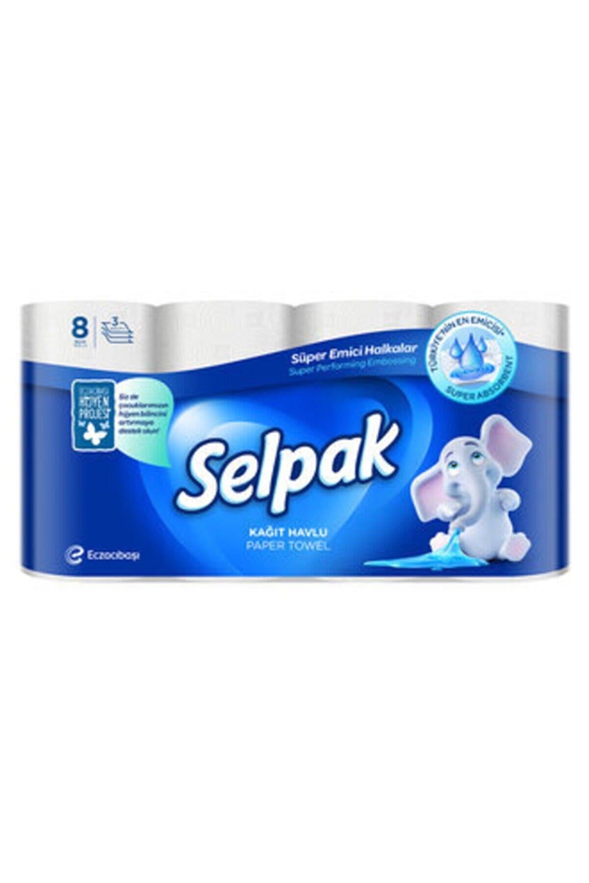 SELPAK 8 LI RULO HAVLU