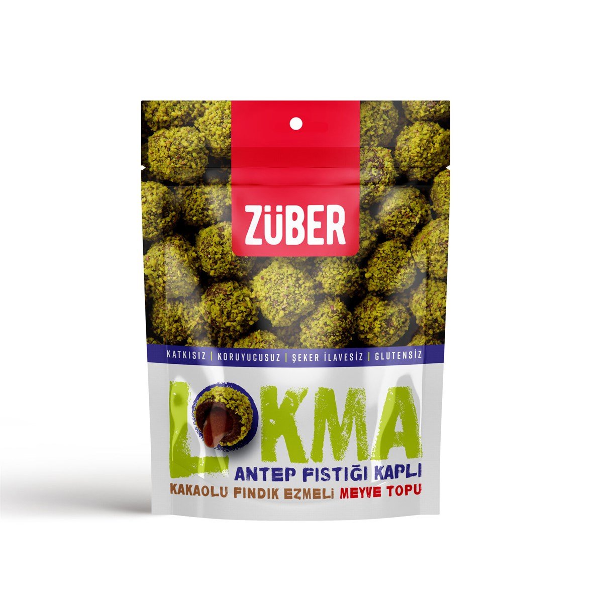 ZÜBER LOKMA ANTEP FISTIK  KAPLI TOP 96 GR
