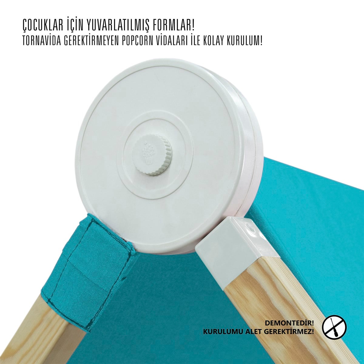 BACK TO SCHOOL ERKEK AÇIK MAVİ CADIRLI LOFT MONTESSORI YATAK