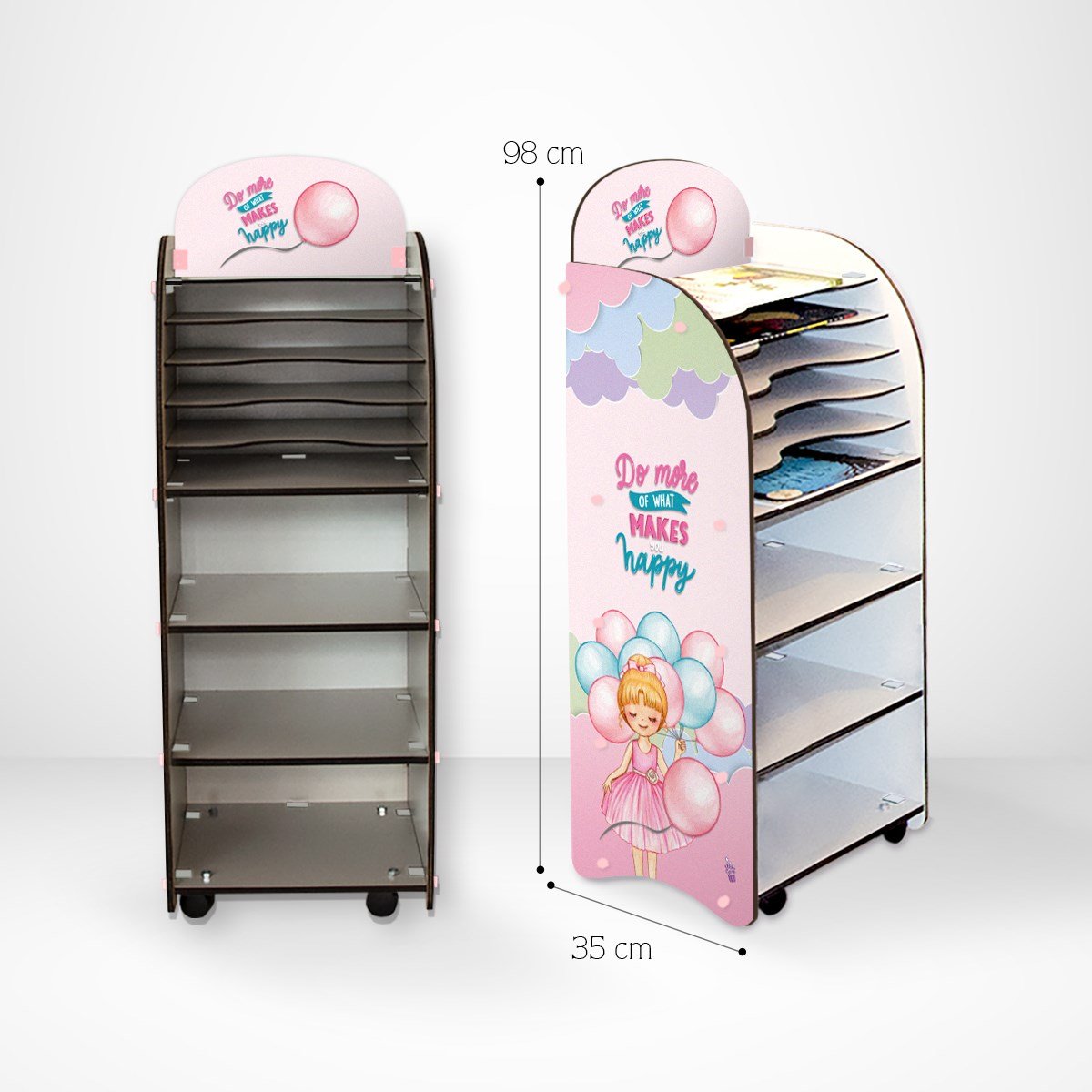 BALON KIZ LOU KİTAPLIK - SEPERATÖRLÜ