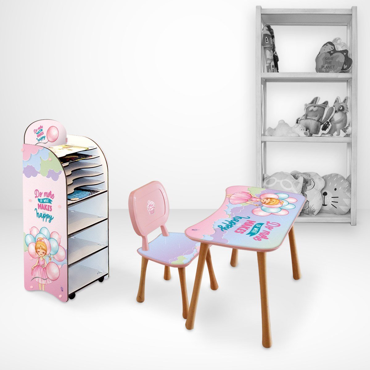 BALON KIZ LOU KİTAPLIK - SEPERATÖRLÜ