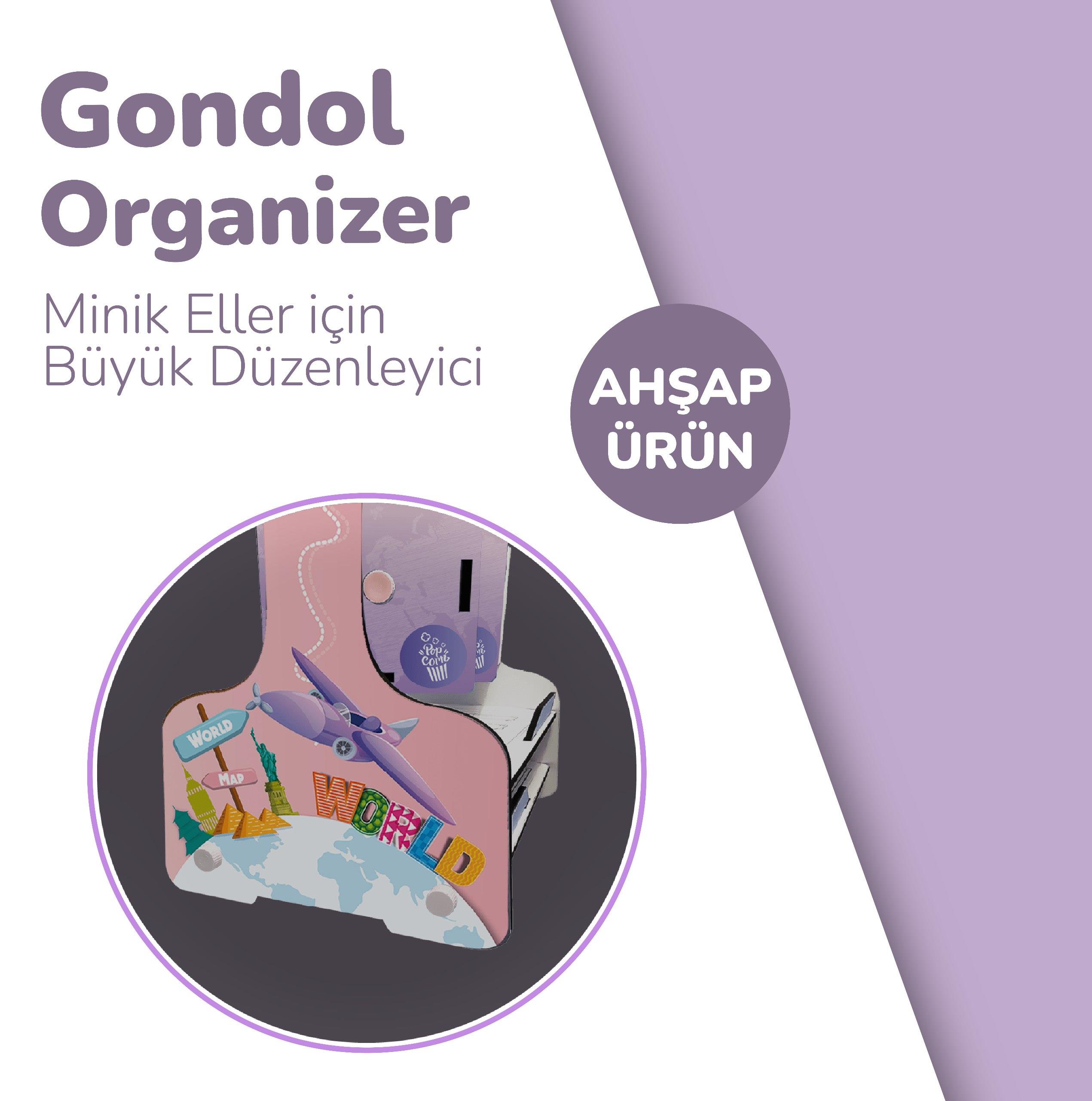 POPCORN WORLD MAP GONDOL ORGANIZER
