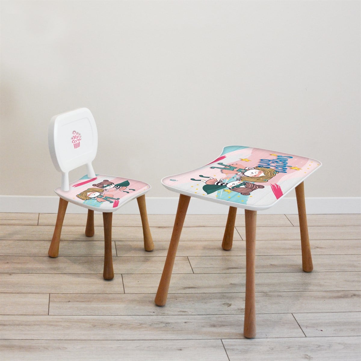 Power Girl Sandalyeli Aktivite Masa Seti (2-4 Yaş)