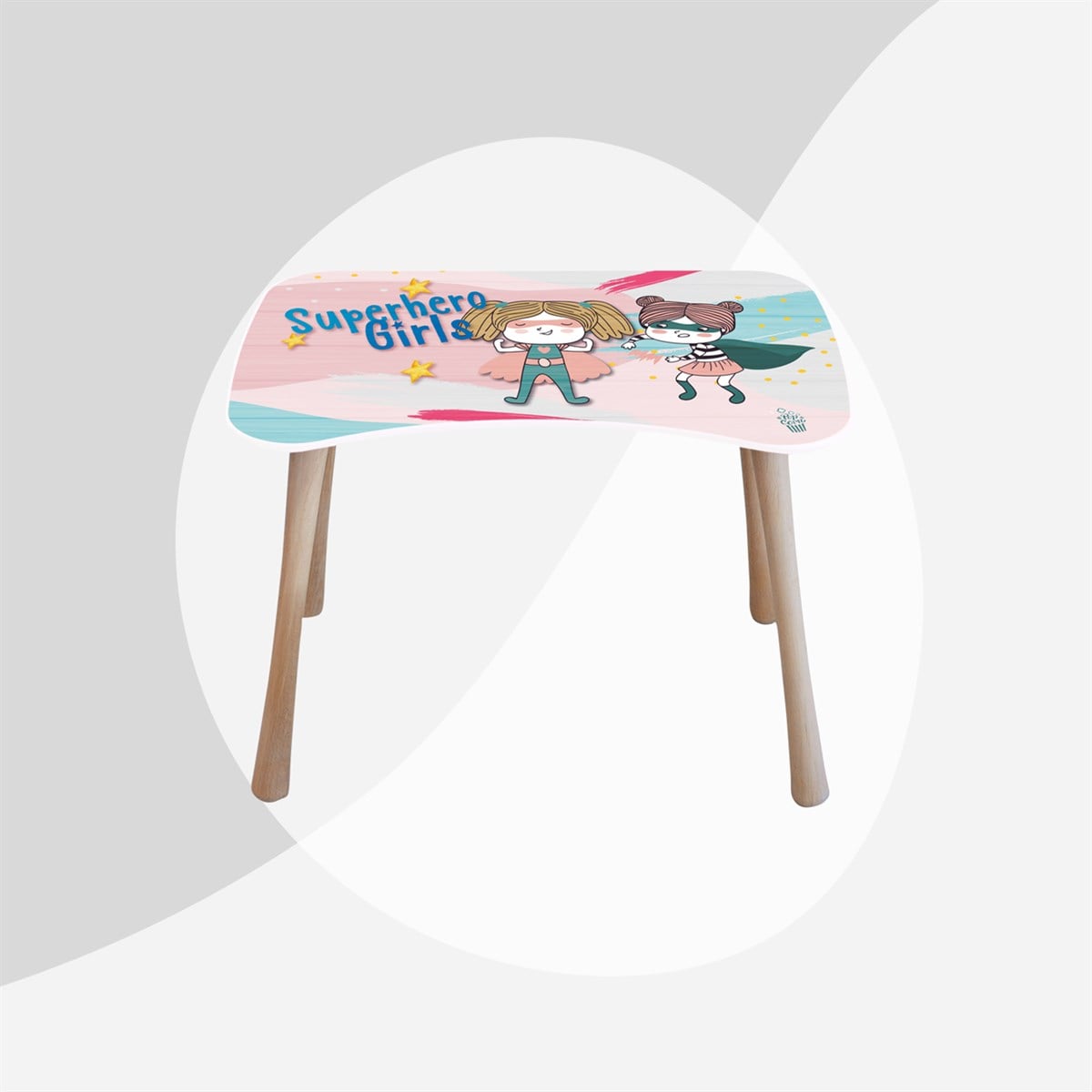 Power Girl Sandalyeli Aktivite Masa Seti (2-4 Yaş)