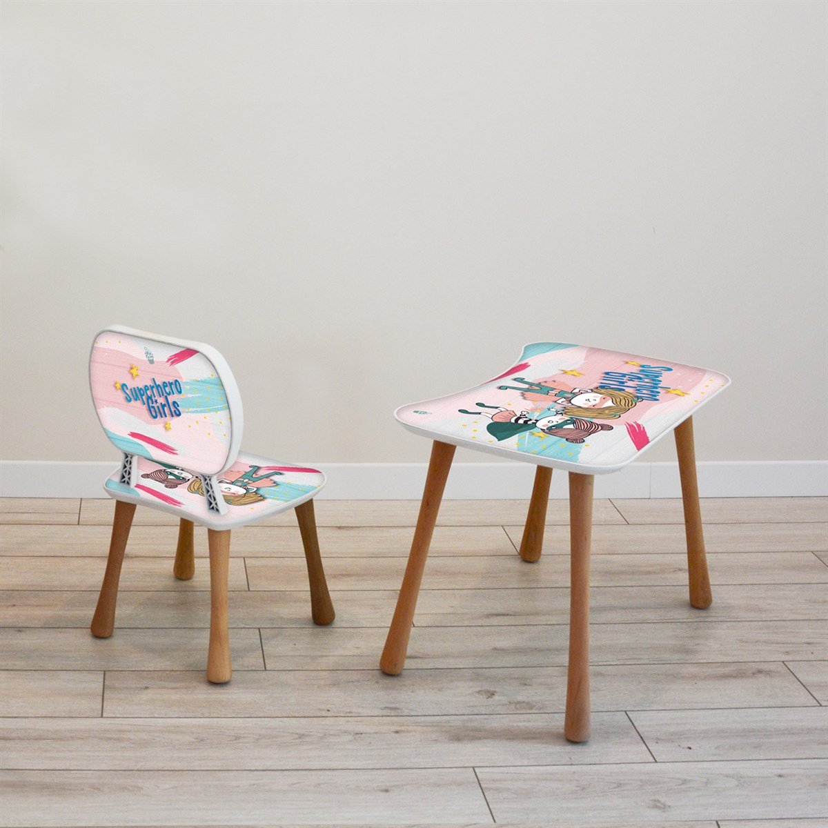 Power Girl Sandalyeli Aktivite Masa Seti (2-4 Yaş)