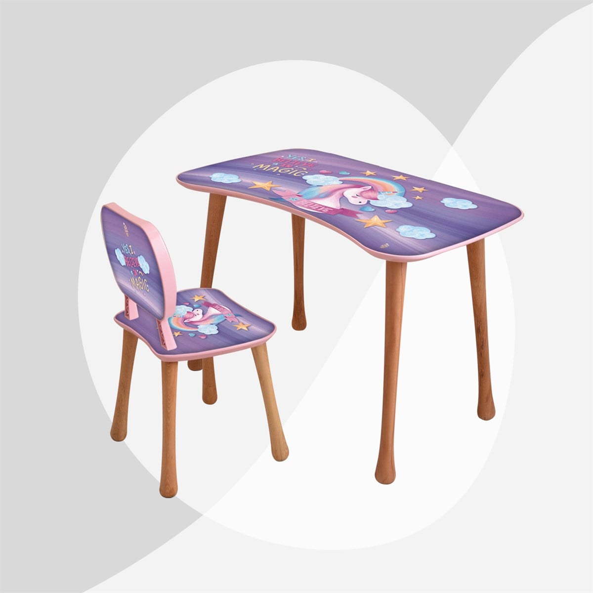 Unicorn Çalışma Masa Seti (5-9 Yaş)