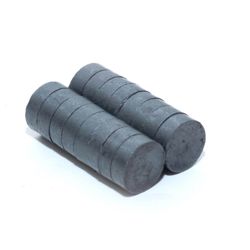 12mm Çap x 4mm Kalınlık - Ferrite Kömür Mıknatıs