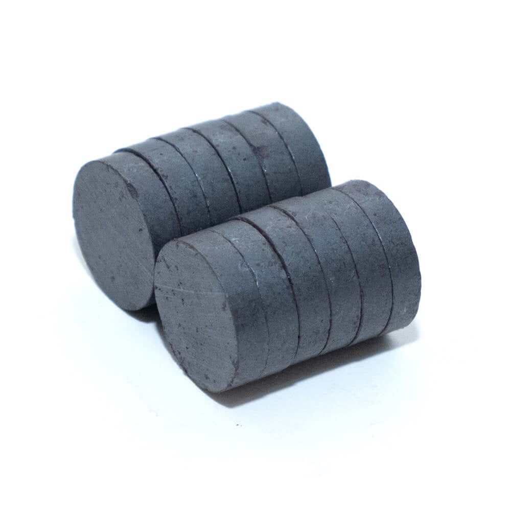 15mm Çap x 3mm Kalınlık - Ferrite Kömür Mıknatıs