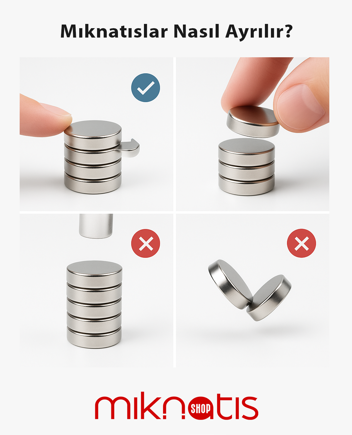 15mm x 5mm Havşa Delikli N35 Neodyum Mıknatıs Metrik 10/5,5