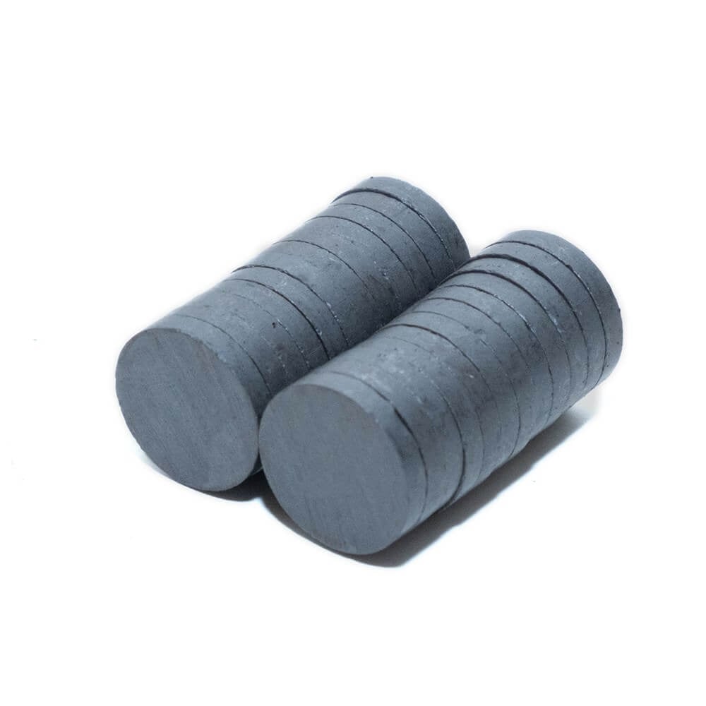17mm Çap x 3mm Kalınlık - Ferrite Kömür Mıknatıs