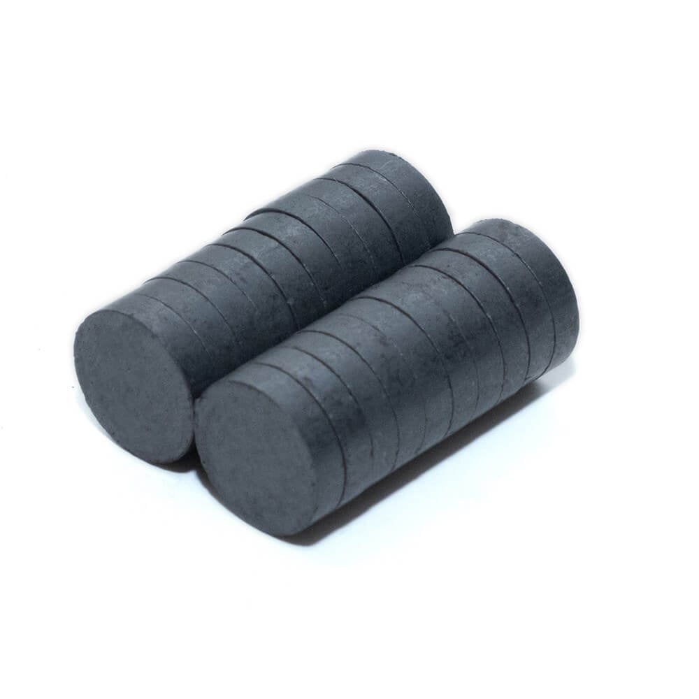 18mm Çap x 4mm Kalınlık - Ferrite Kömür Mıknatıs