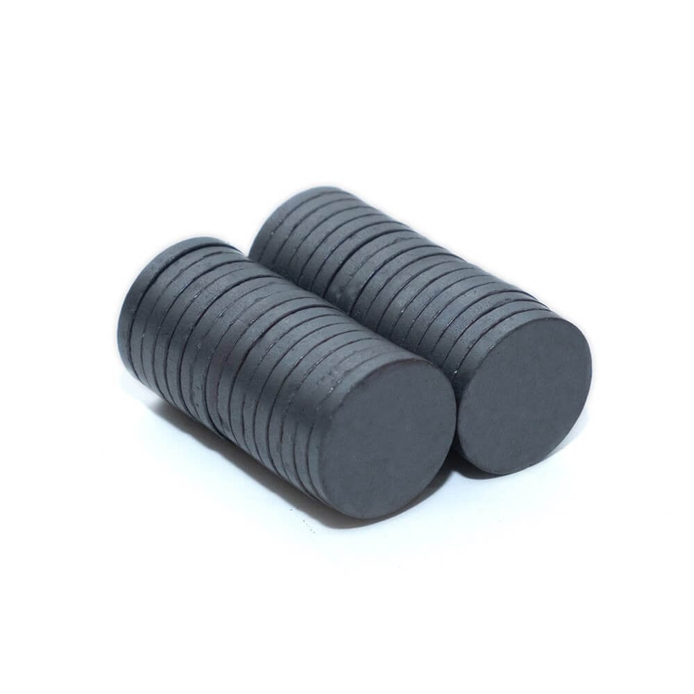 25mm Çap x 3mm Kalınlık - Ferrite Kömür Mıknatıs