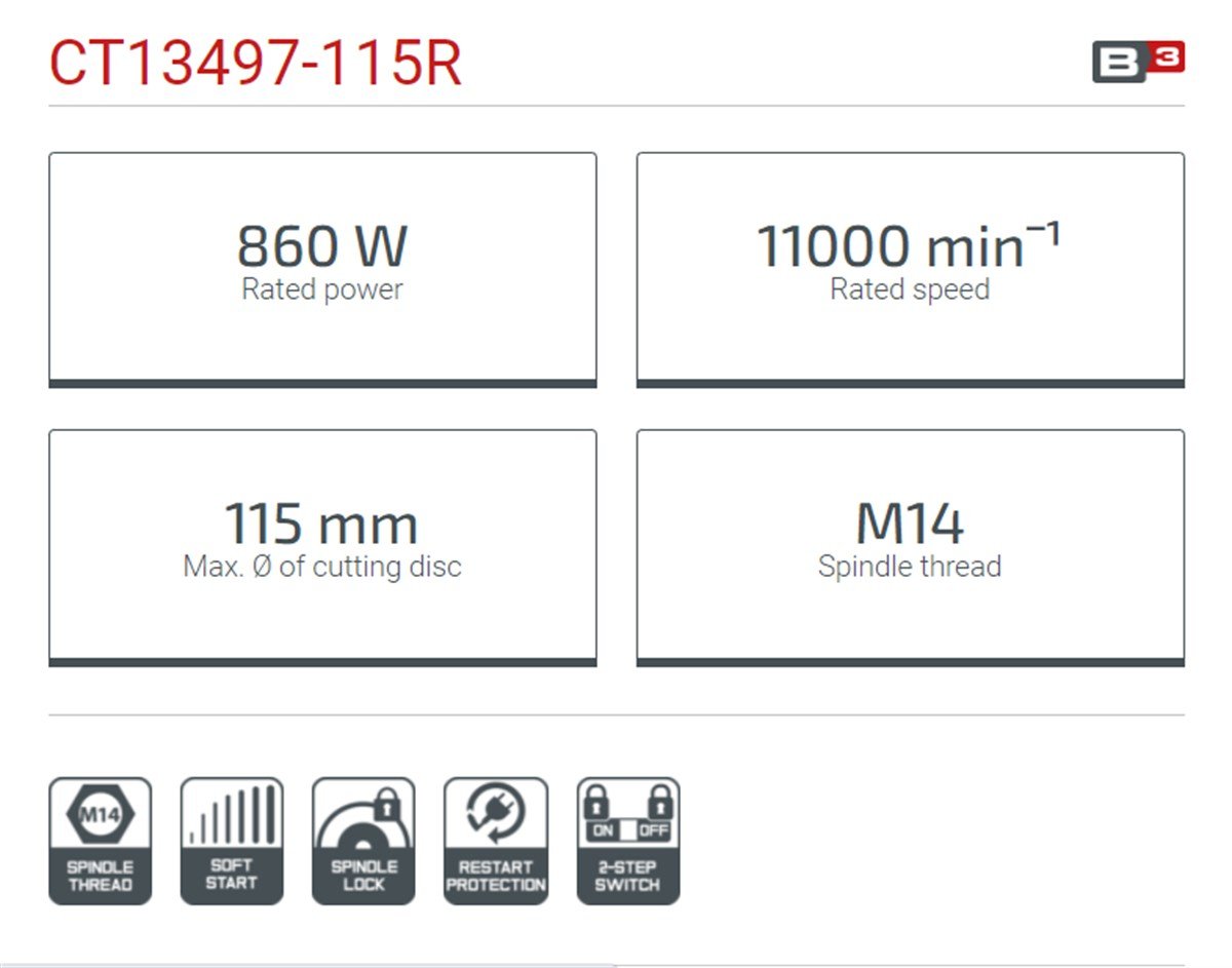 Crown Avuç Taşlama
860 W - 115 mm