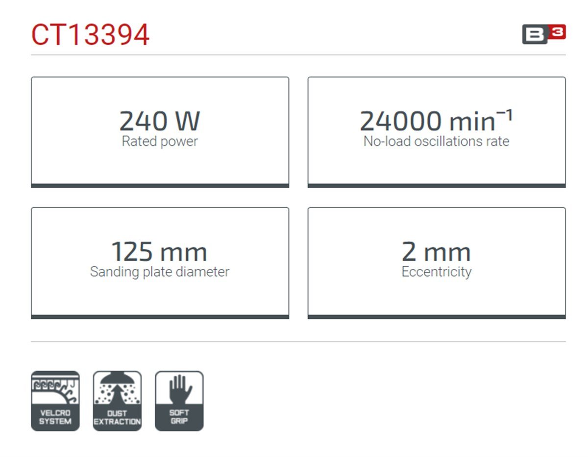 Crown Eksantrik Zımpara 
240 W - 125 mm