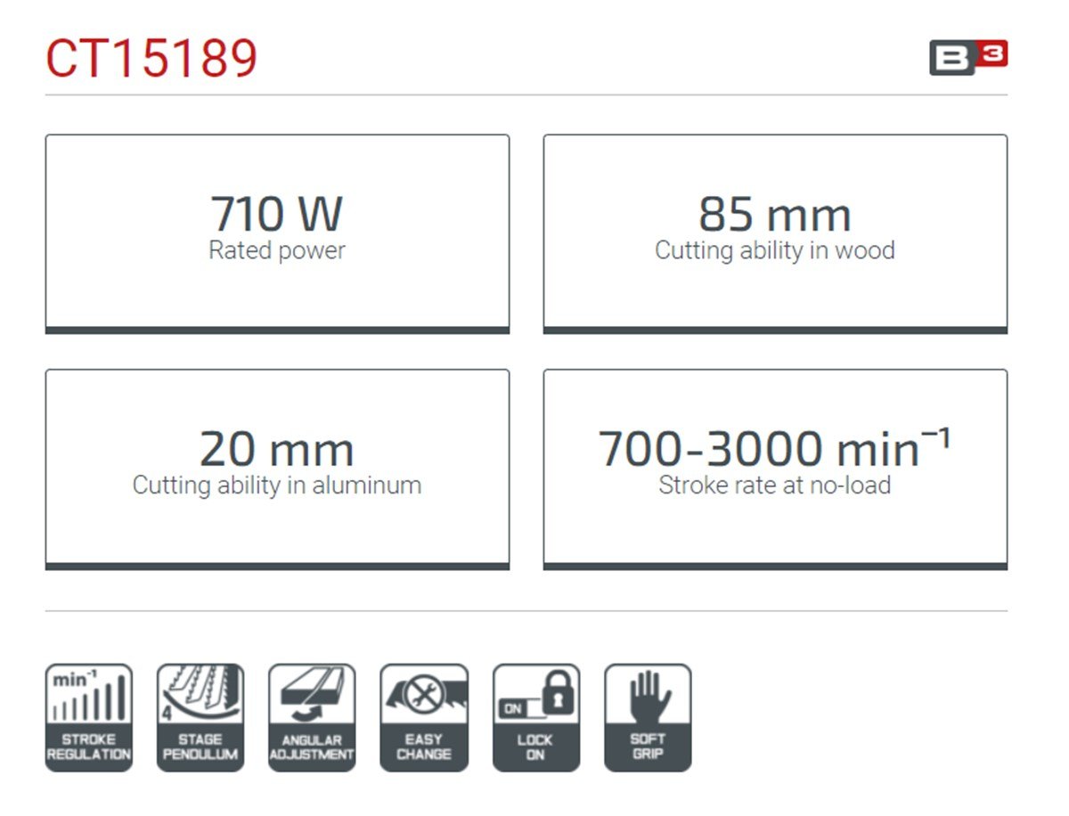 Crown Elektronik Dekupaj Testere
710 W - 85 mm