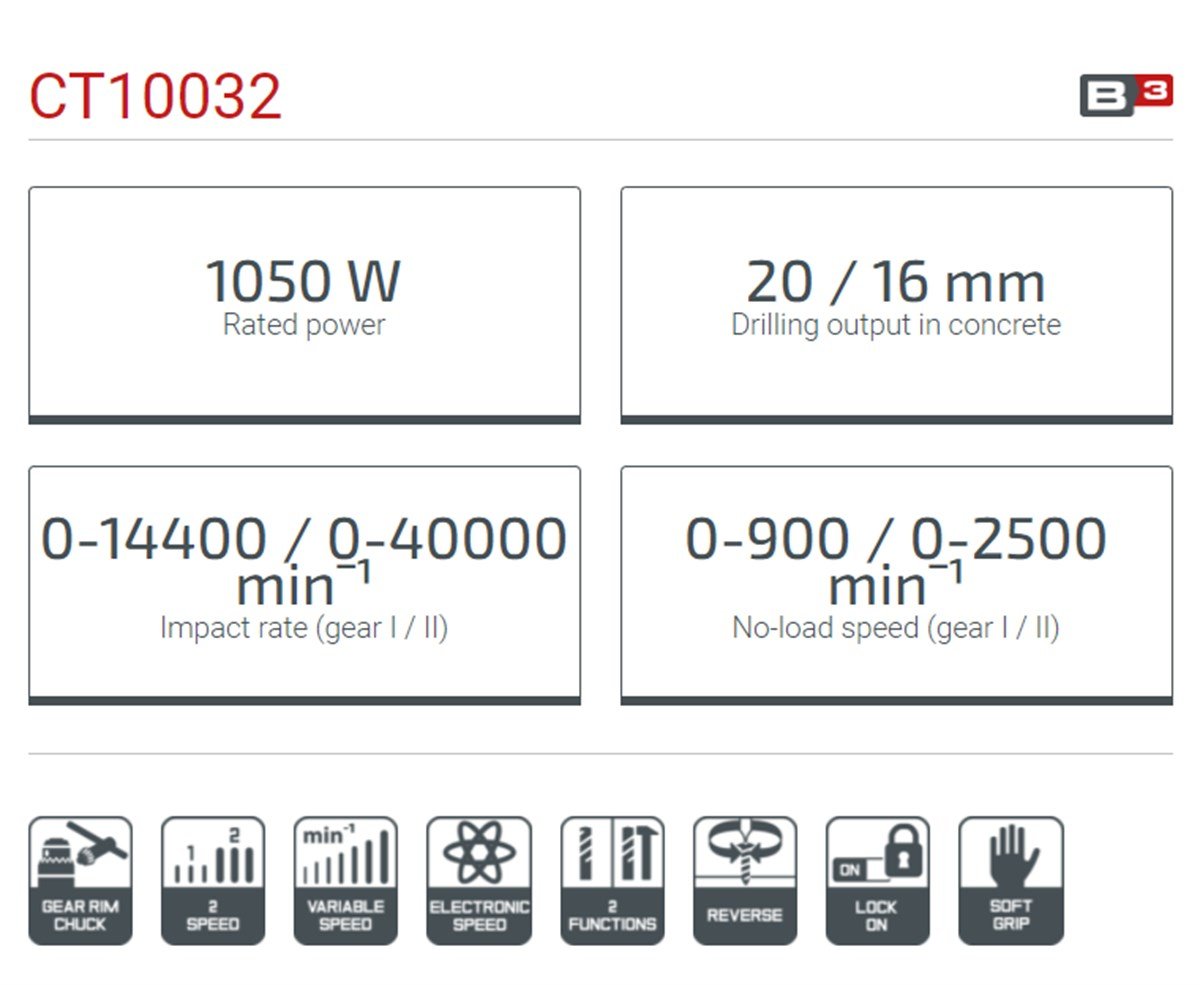 Crown Mikser Matkap
1050 W - 16 mm