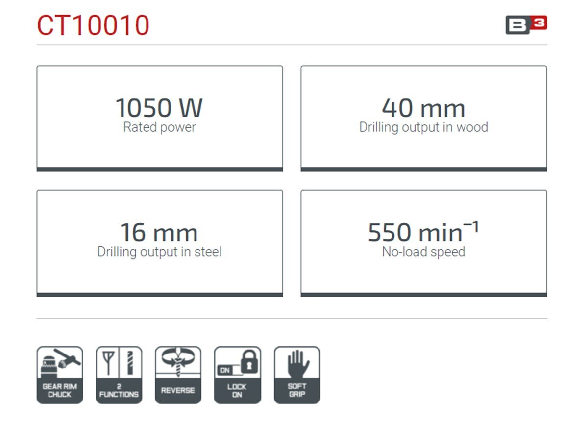 Crown Mikser Matkap 2
1050 W - 16 mm
