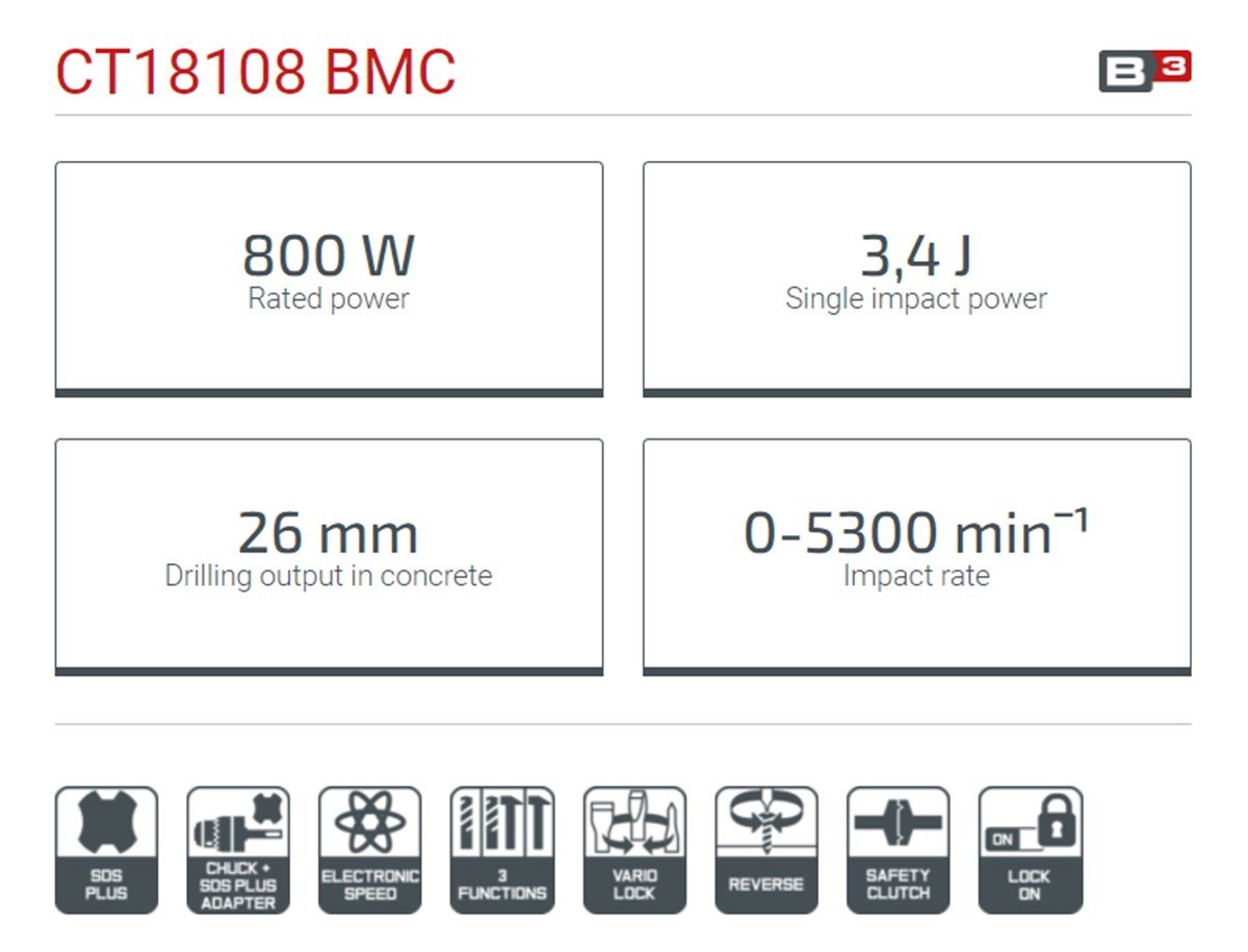 Crown SDS Plus Kırıcı-Delici
800 W