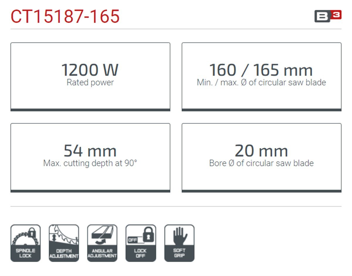 Crown Sunta Kesme
1200 W - 165 mm